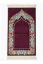 Floral Patterned Chenille Prayer Rug – Luxurious Design for Gifts, Dowry, and Dowry Gifts