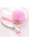 Hello kitty kuromi plush pom pom silicone keychain bag charm y2k anime gift