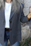 Gray Oversized Polyviscose Blazer Jacket - 3