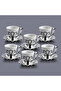 Turkish Coffee Cup Set Presentation Set for 6 People Tulip Patterned Coffee Set - 3