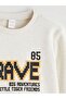 Crew Neck Printed Boy's Thick Sweatshirt - 5