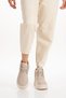 Women's Cream Suede Thick Sole Lace-Up Casual Boots - 6