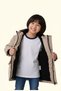 Boy's Cream Fur Lined Water and Windproof K Hooded Winter Coat & Jacket & Parka - 3
