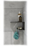 Metal Corner Bathroom Shelf Matte Black Rustproof Shower Organizer Rack - 5