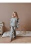 Girl's Beaded Bow Detailed Sweatshirt Winter Set - 4