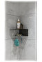 Metal Corner Bathroom Shelf Matte Black Rustproof Shower Organizer Rack - 2