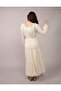 AE Long-Sleeve Tiered Embroidered Midi Dress - 2