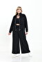 Modal Fabric Front Pleated Trousers & Adjustable Jacket Top and Bottom Set - 2