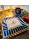 2 Pieces Blue Pip Studio Compatible Embroidered Love Bird Detailed Cocktail Presentation Napkins - 2