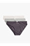 Cotton Comfortable Fit Ribbon Detailed Printed 3-Piece Brief Panties Set