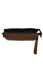 Genuine Leather Handmade Unisex Clutch with Card Holder Compartment, Hand and Shoulder Bag with 3 Compartments - 6