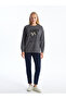 Crew Neck Minnie Mouse Printed Women's Thick Sweatshirt - 2