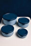 Set of 4 Round Storage Containers (0.45 ml - 0.8 ml - 1.5 L - 2.5 L) Microwave and Freezer Compatible - 3