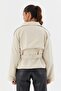 Beli Belted Crop Trench Coat Ecru - 5