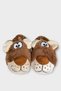 Unisex Figured Non-Slip and Soundless Sole Home Slippers Vi̇zon - Cream