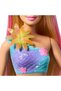 Flower Magic Mermaid Doll - Ombre Tail, Pearl Headband, Long Blonde Hair (JDM72) - 5