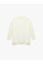 Long Sleeve Mock Neck Slit Detailed Oversized Knitwear Tunic - 7