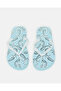 Women Blue Printed Flip Flop - 2