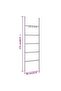 Towel Rack Ladder with 5 Tiers Black 58x175 cm Iron - 3