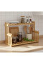 2-Tier Bamboo Storage Shelf Compact MultiPurpose Organizer for Kitchen Makeup Bathroom & Living Room - 4