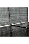 Double Wheelie Bin Shed Poly Rattan Anthracite 148x77x111 cm - 8