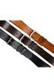 Genuine Leather 4 cm Classic Plain Men's Belt 3 Pieces - Brown, Black, Tan (Denim/Leinen) - 3