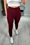 Narrow Leg Stretch Fabric Pants with Front Stripe - 6