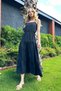 Dark Anthracite Layered Flounce Strap Dress with Bead Accessories Alc-X12333 - 2