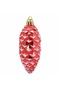 Christmas Pine Cone Ball 40 pcs Red Plastic - 2
