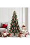 Christmas Pine Cone Ball 40 pcs Red Plastic
