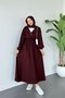 Girne Buy Elastic Dress |   Modal Cotton Long Dress – Hijab Casual Dress with Snap Detail - 2
