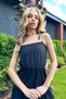 Dark Anthracite Layered Flounce Strap Dress with Bead Accessories Alc-X12333 - 4