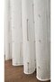 Ecru Linen Tulle Curtain with Vertical Stripes, 1/3 Dense Pleats, Wrinkle-Resistant, No Ironing Needed, Suitable for Any Room - 3