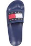 Women's Brand Logo Rubber Sole Comfortable Dark Navy Blue Slippers En0En02115 C6