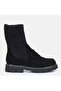 LARGE NUMBER WOMEN'S GENUINE LEATHER BOOTS 41-42-43-44-BLACK SUEDE - 8