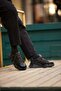 Diamond Model Imported Sole Genuine Combination Leather Sneaker Shoes - 2