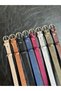 8-Piece Illume Round Suede Women's Silver Buckle Waist Belt Coat Belt Dress Belt Trouser Belt