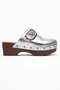 Sylive Women's Genuine Leather Clogs Slippers Lame - 5