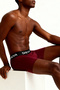 Men's 3-Piece Boxer 95% Cotton Breathable Flexible Fabric - Comfortable Waistband - Burgundy Set - 7