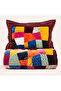 Okhla Colorful Double Cotton Velvet Bedspread Set - 3