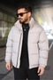 Men's Stick Collar Winter Flock Coat