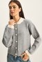 Women's Gray Knitted Baby Collar Sleeve Detailed Knitwear Cardigan Th251054 60283768 - 4