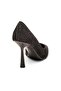 Crystal Stone Heeled Shoes Z598 Camoscio Nero (Black Stone) - 3