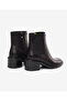 Women's Black Genuine Leather Heeled Boots 5K2Db35332 - 4