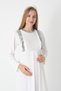 Women's Polka Dot Full Length Winter Maternity Nightgown-Robe Set of 2 - 6