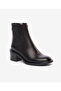 Women's Black Genuine Leather Heeled Boots 5K2Db35332 - 2