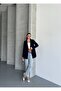 Women's Buttoned Blazer Jacket with Waist Tie - 7