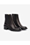 Women's Black Genuine Leather Heeled Boots 5K2Db35332 - 3