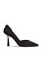 Crystal Stone Heeled Shoes Z598 Camoscio Nero (Black Stone)