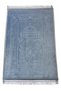 Soft Velvet Textured Plush Prayer Rug Blue - 3